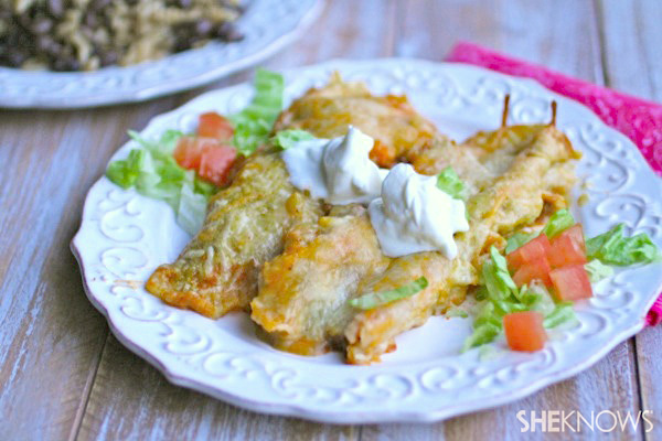 gluten-free beef and corn enchiladas