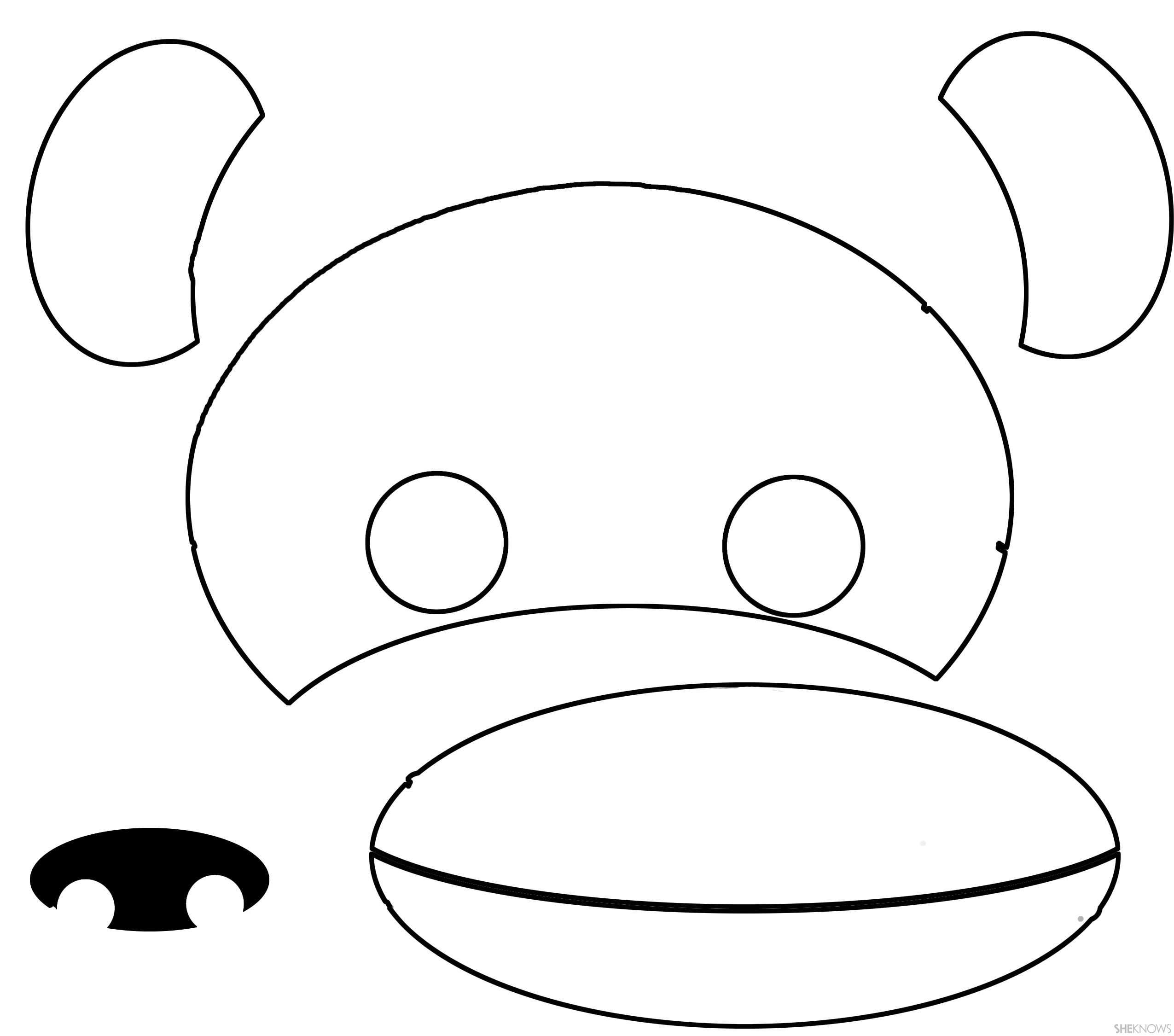 monkey mask template