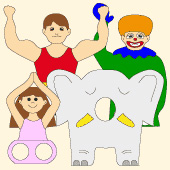 Circus finger puppets