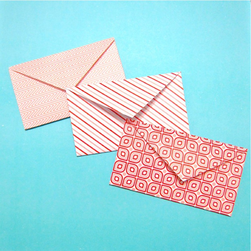 Valentine's Day heart envelopes