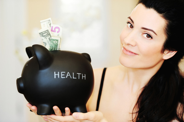 Woman saving money on Health care