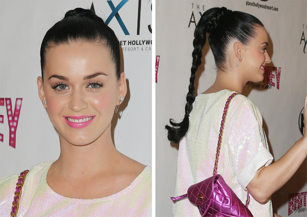 Katy Perry wearing braided ponytail