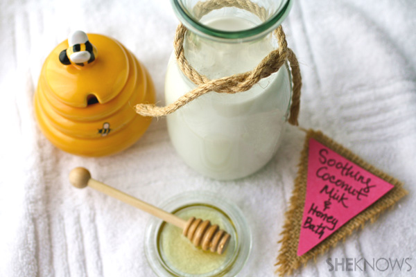 DIY Soothing coconut milk and honey bath | SheKnows.com