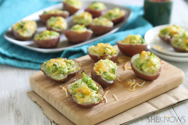 Broccoli & cheese stuffed mini potatoes