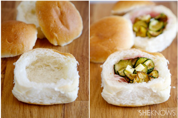 Ham & zucchini breakfast bread cups