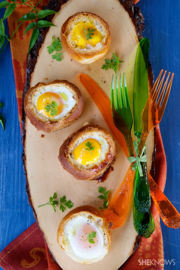 Ham & zucchini breakfast bread cups