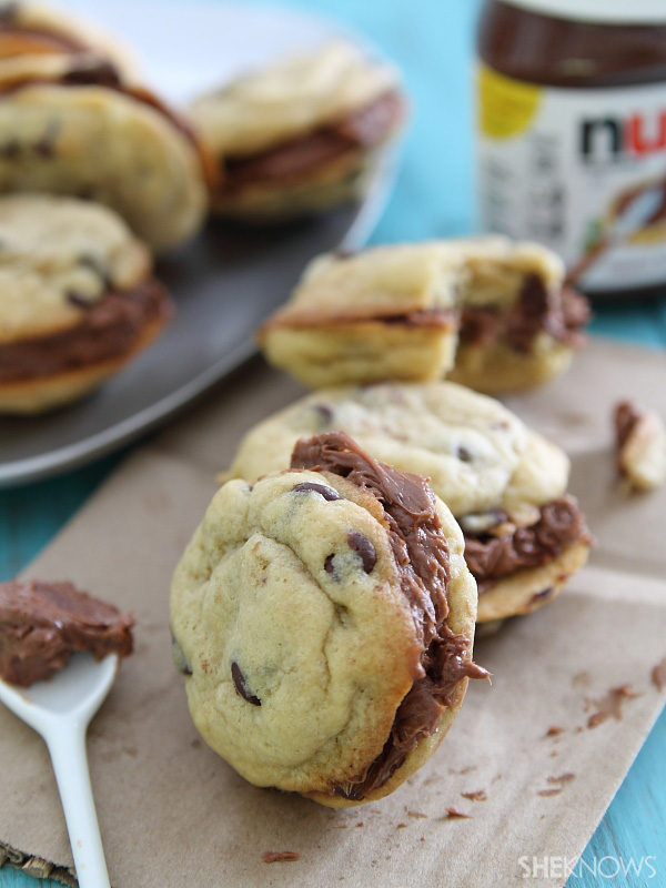 Nutella cream cheese stuffed cookies