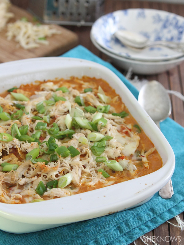 Spicy southwest cheesy chicken bake