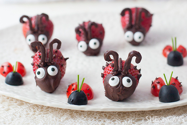 Valentine love bug snacks