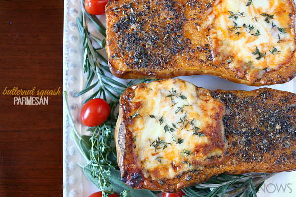 Butternut squash Parmesan