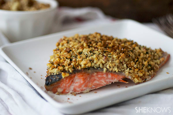 Walnut crusted salmon