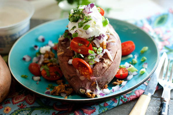 Loaded Mexican stuffed sweet potatoes