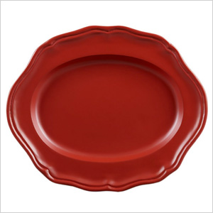 bold red platter