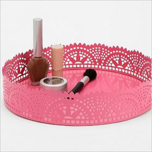 Lace vanity tray