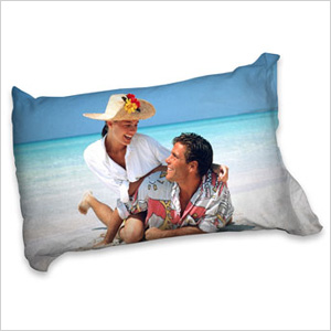 A pillow case with his face on it