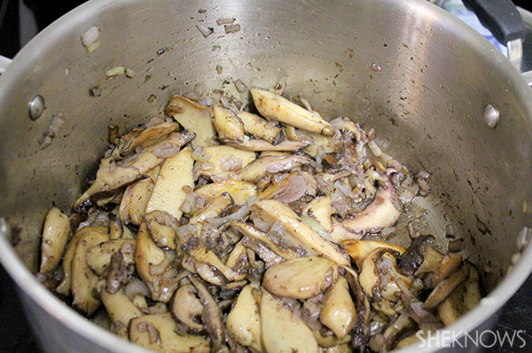 Wild mushroom soup | Sheknows.com - cook mushrooms and shallot