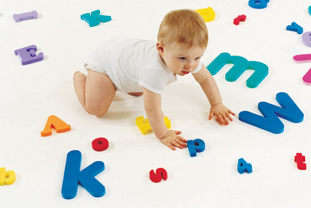 Baby crawling with alphabet letters | Sheknows.com
