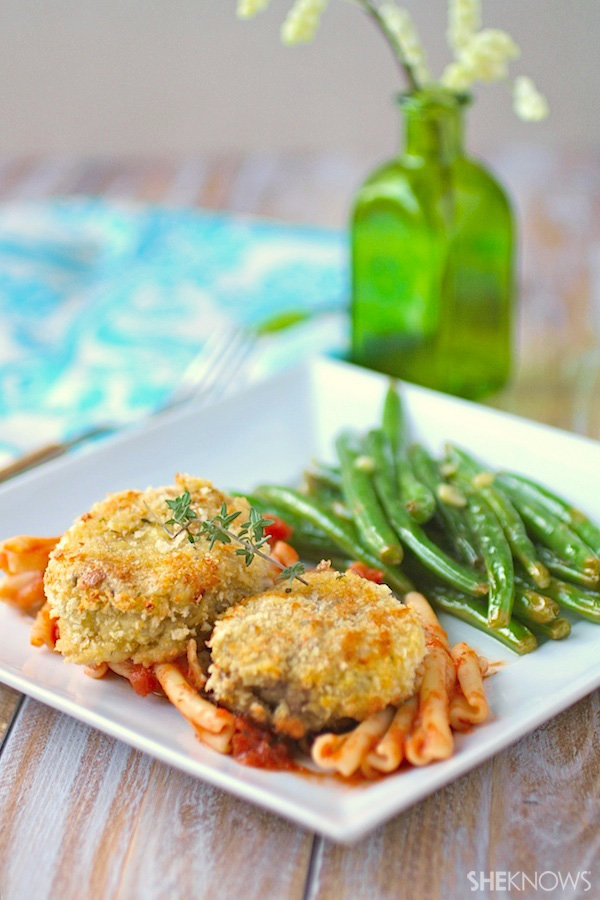 Parmesan-crusted baked pork medallions