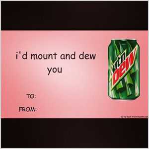 His Valentine's Day card