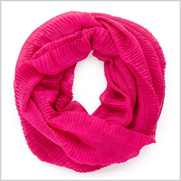Pink Infinity Accordion Scarf