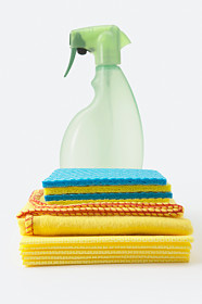 Spray bottle and wipes