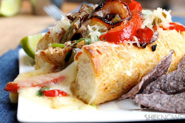 Chicken fajita sub sandwich recipe