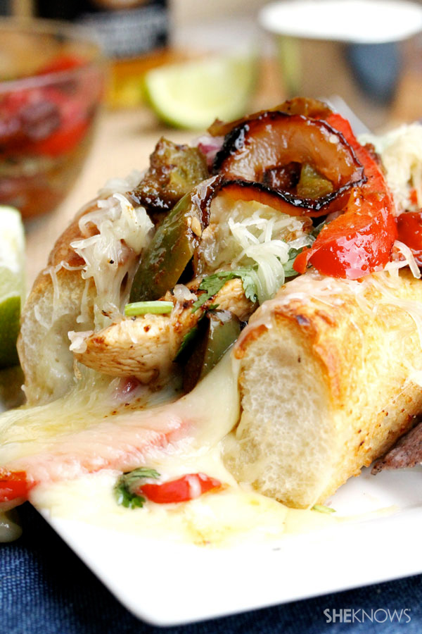 Chicken fajita sub sandwich recipe