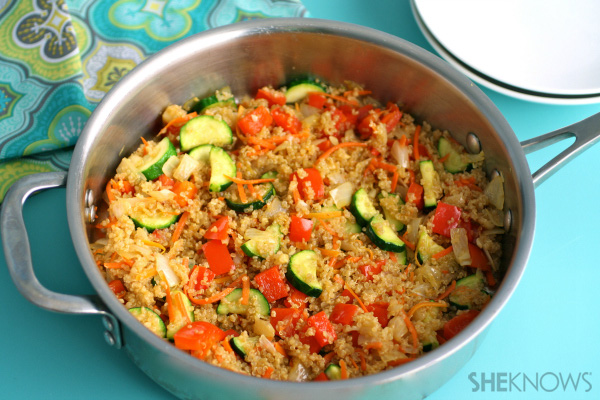 Gluten-free quinoa and veggie stir-fry