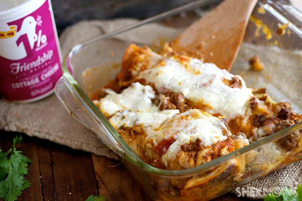 Cottage cheese enchiladas