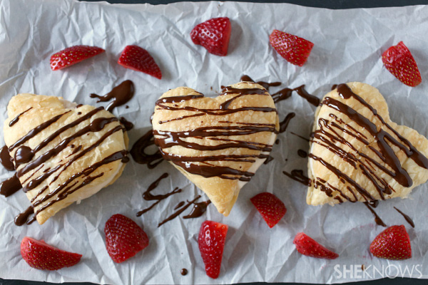 Easy heart shaped Napoleons