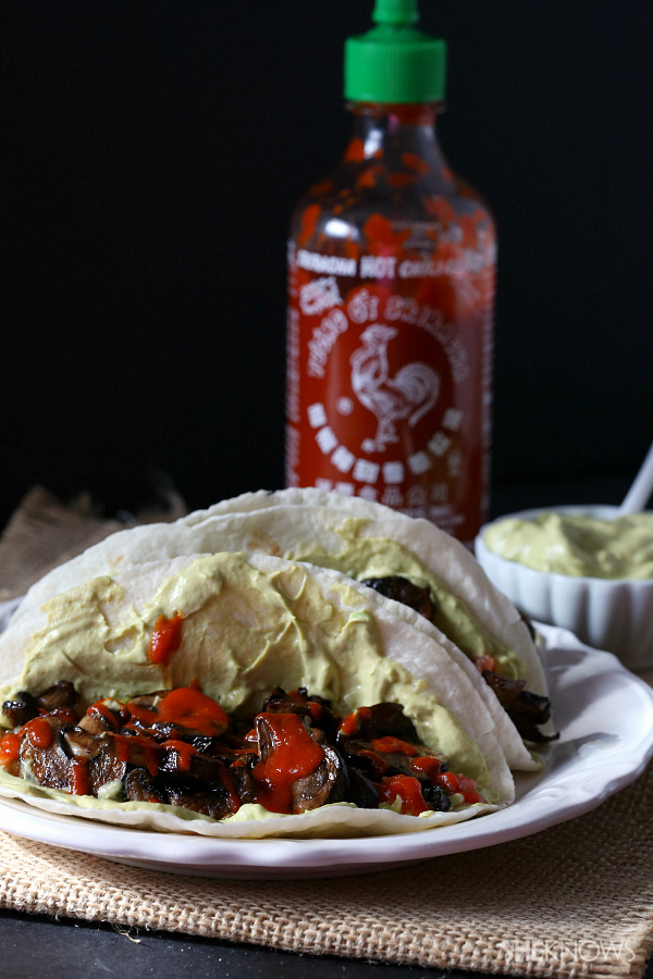 Spicy Portobello mushroom tacos