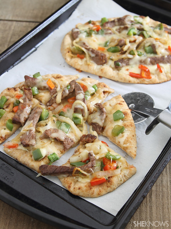Spicy steak pitzas