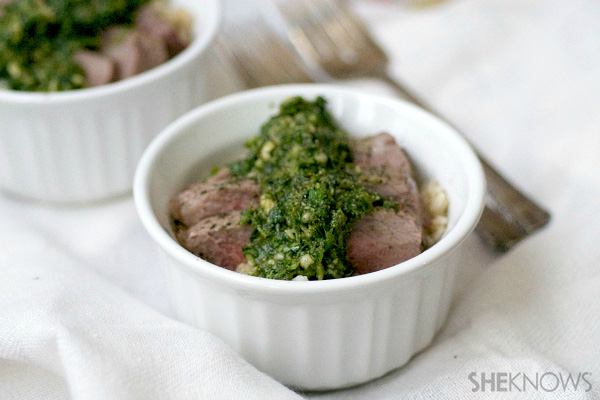 Chimichurri steak & rice bowls