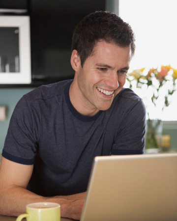 Man on computer