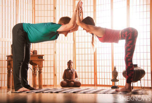 couples yoga moves
