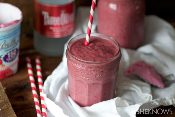 Boozy berry milkshake recipe