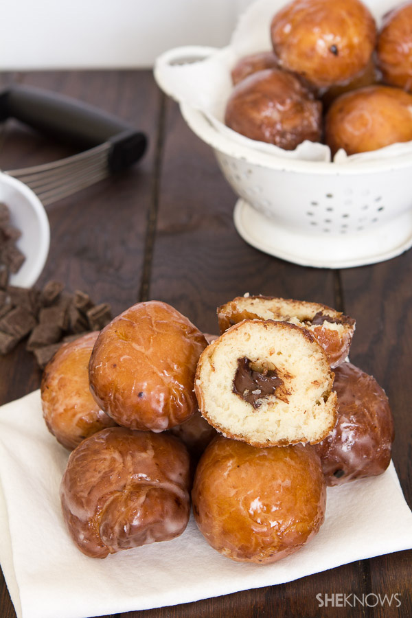 Chocolate stuffed donut holes