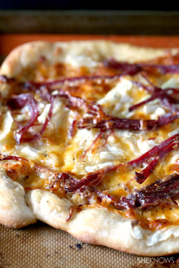 Corned beef and cabbage pizza