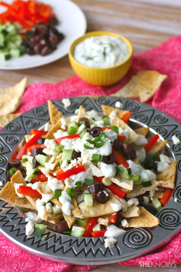 Game day Greek nachos