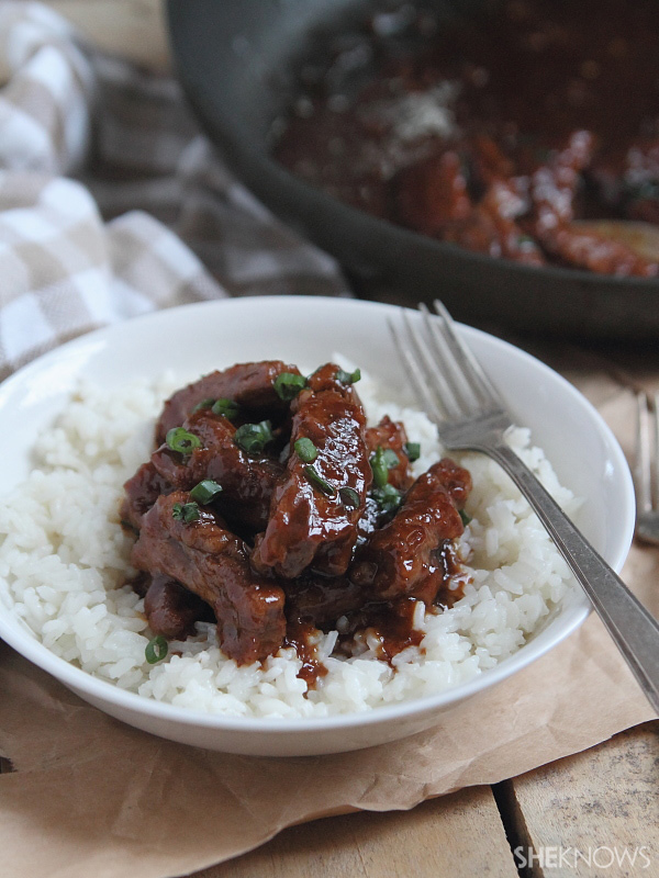 Sweet & sticky mongolian beef in 30 minutes
