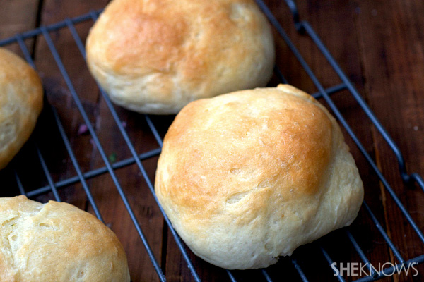 Homemade fluffy hamburger buns
