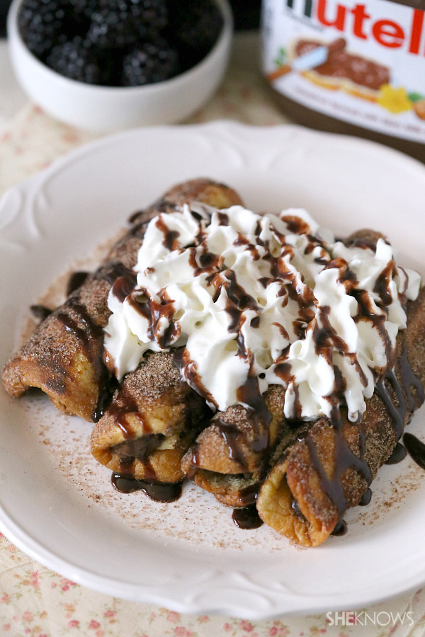 Nutella French toast rollups