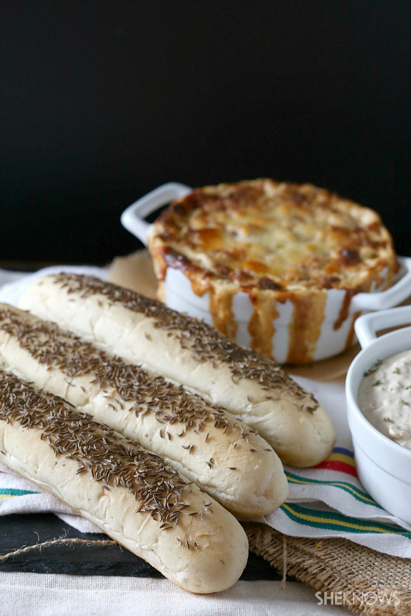 Homemade rye breadsticks