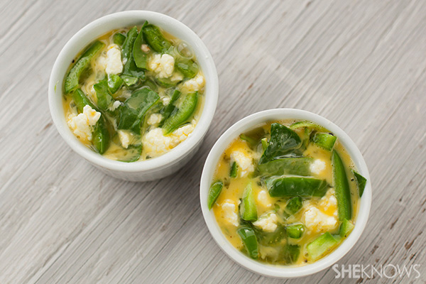 Shamrock mini frittatas