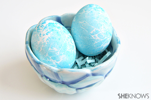 Tissue paper dyed Easter eggs | Sheknows.com