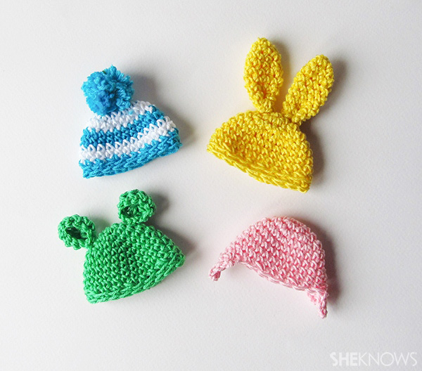 Crochet some cute hats for your Easter eggs