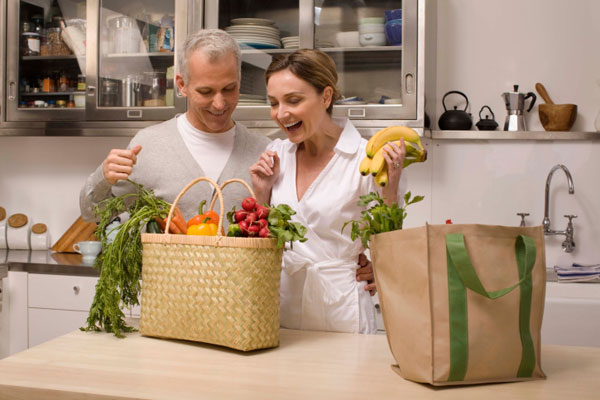 In the kitchen