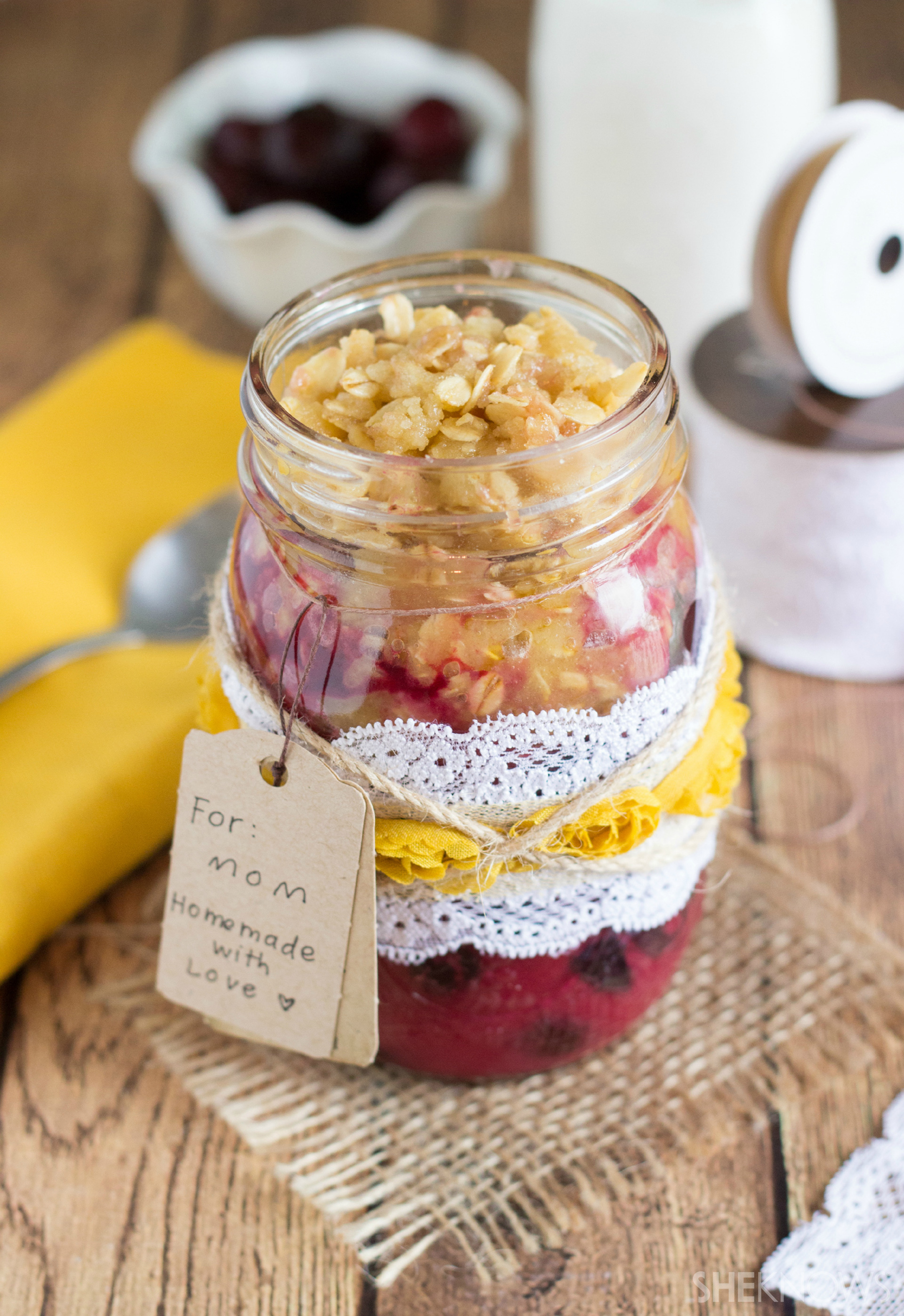 Single-Serving Cherry Crisp