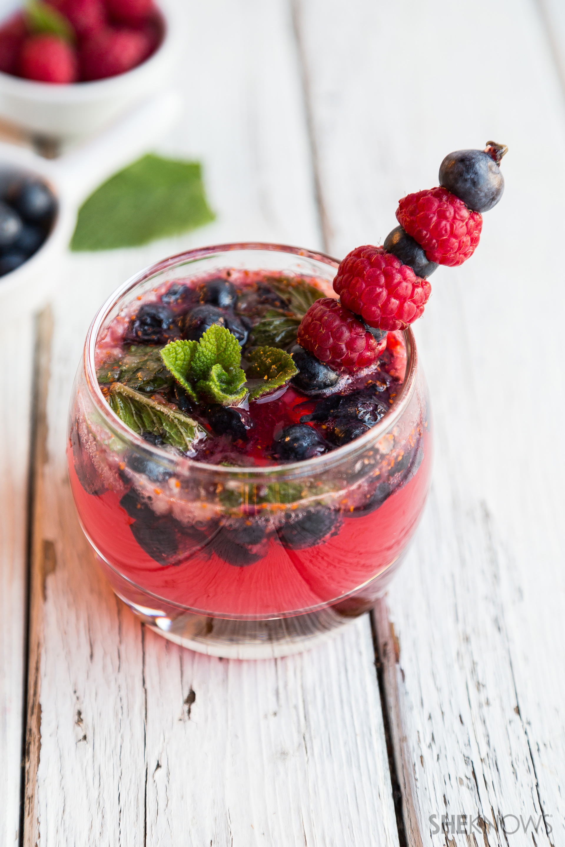 Blueberry & grapefruit spritzer recipe