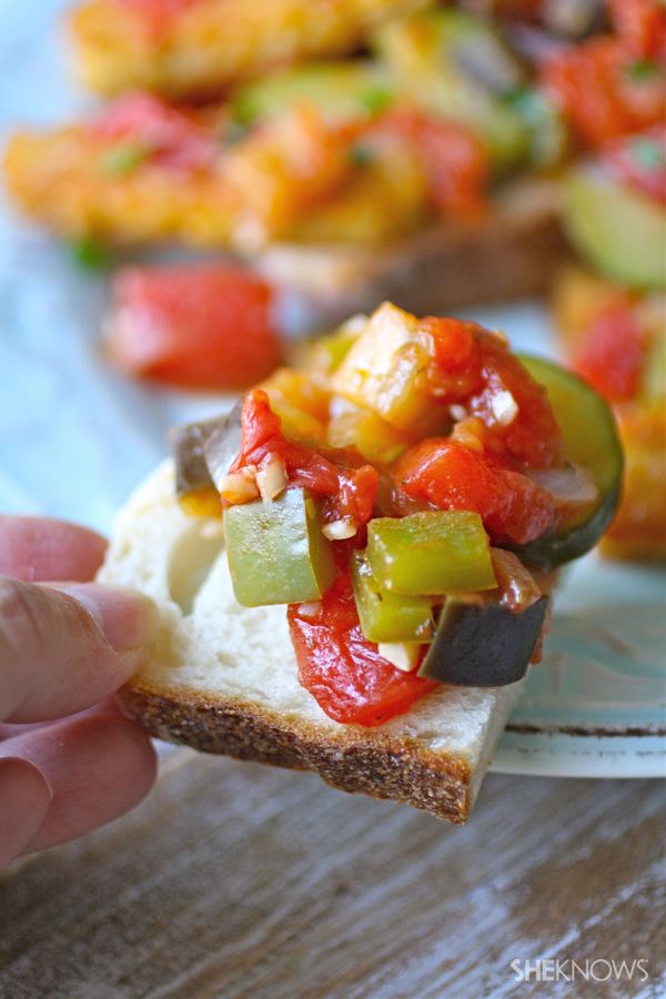 Vegan ratatouille with tempeh